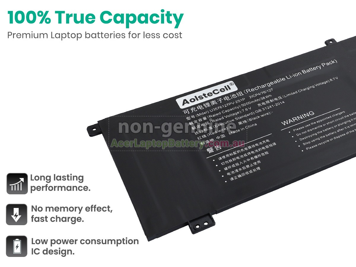 replacement Gateway U3576127PV-2S1P battery