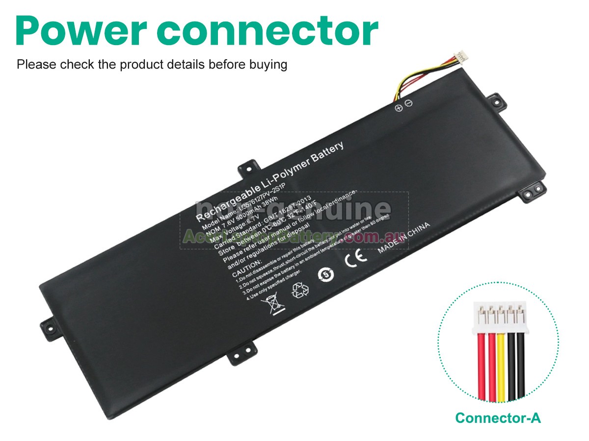 replacement Gateway U3576127PV-2S1P battery