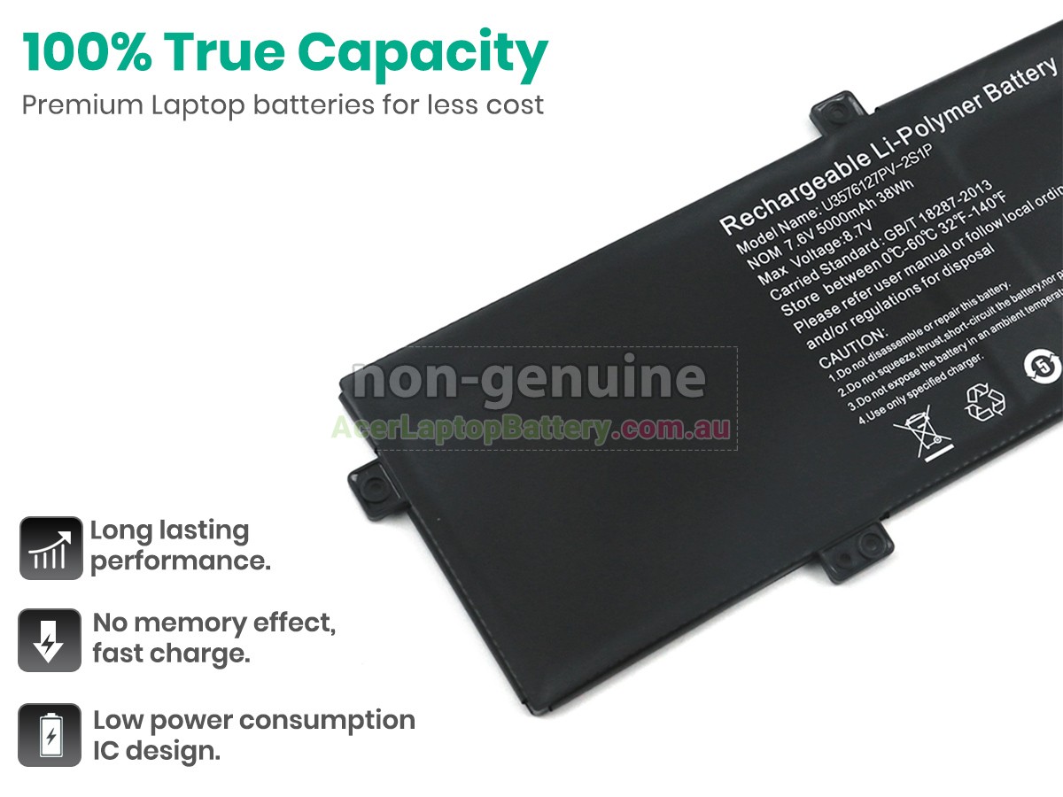 replacement Gateway U3576127PV-2S1P battery